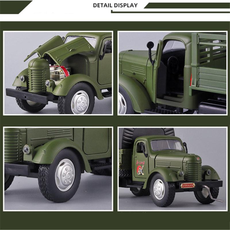 1/24 CA10 Legierung Taktischer LKW gepanzertes Fahrzeug Modell Militärisches Personaltransportfahrzeug Transportfahrzeuge Modell Ton Licht Kinder Spielzeug Geschenke