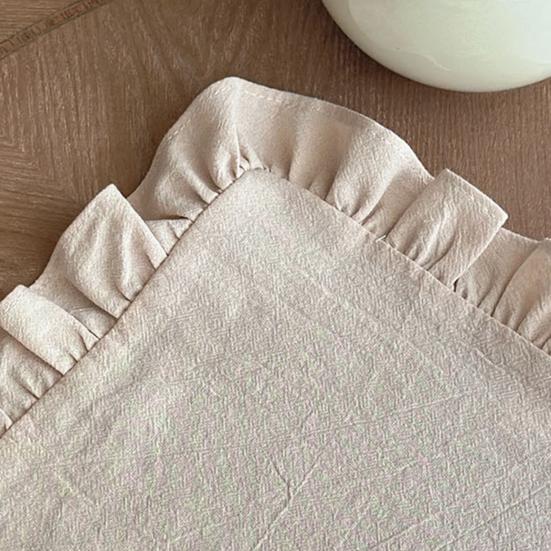Yousheng Vintage Placemat Rectangle Placemat with Ruffle Dining Table Decoration Mat for Restaurant Home Dinner Party Tea Party Wedding
