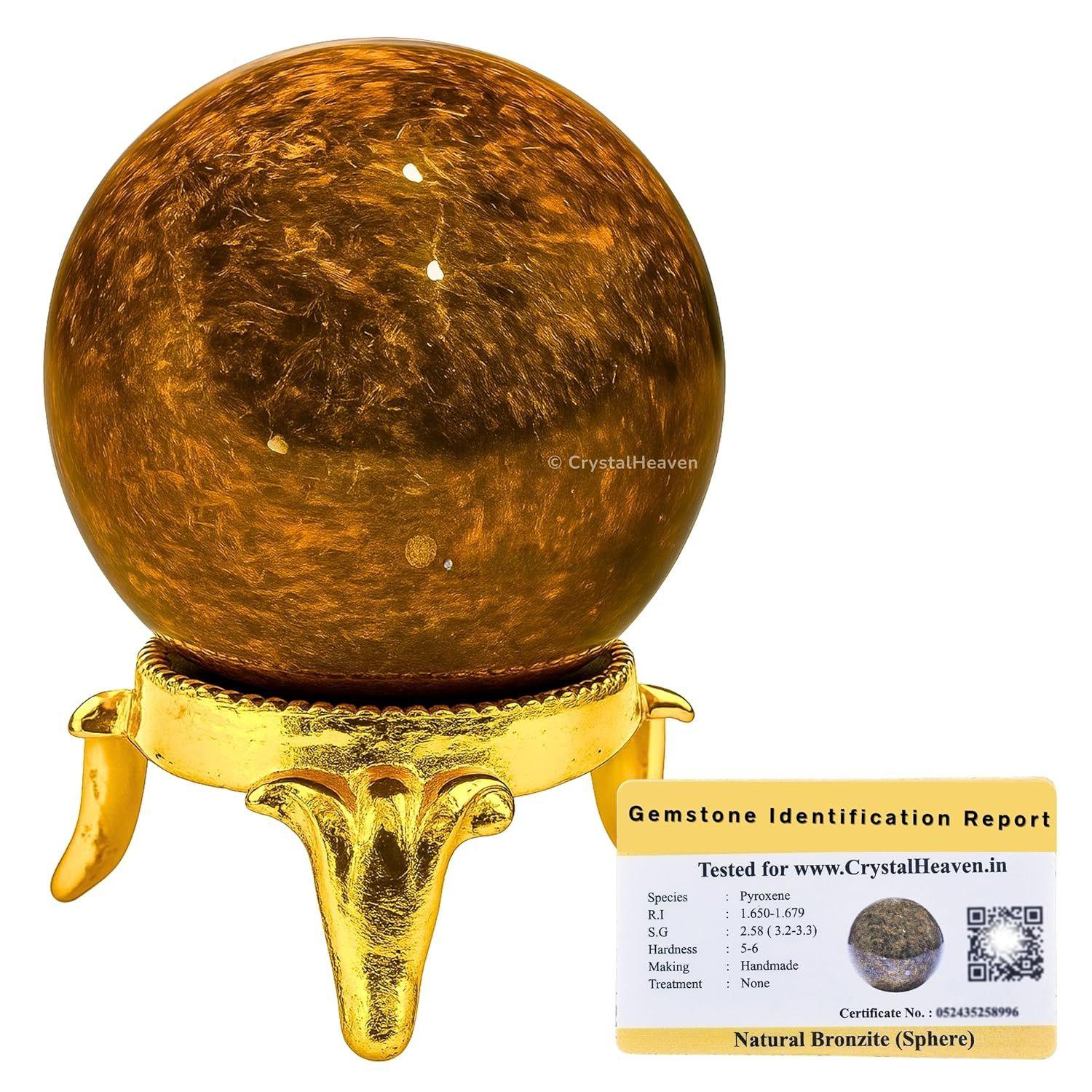 Certified Bronzite Crystal Ball for Meditation