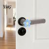 Door Handle Sleeve 2/4Pcs Flower Cover, Anti-collision Knob Protector, Anti-Static Easy Install Cover Anti-Freeze Lever for Home Office Bedroom Fabric