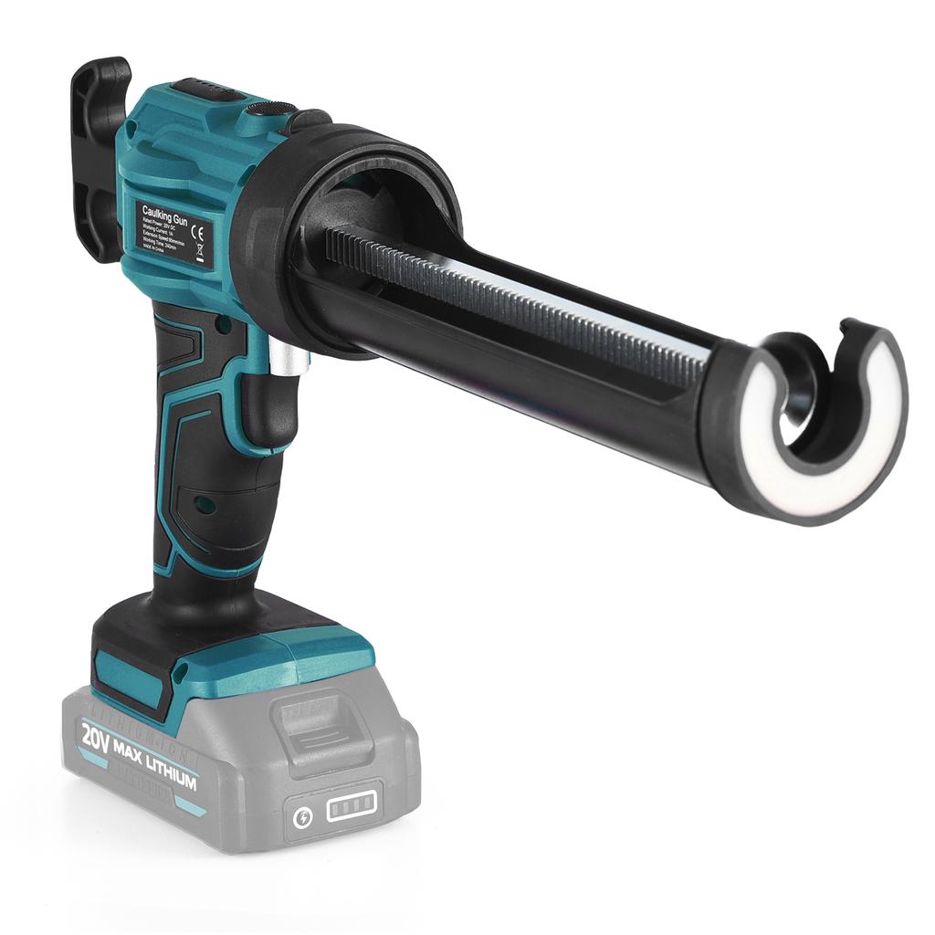 Cordless Caulking Machine 20V Hand held Electric Caulking Tool Kit 4 Adjustable Speeds and LED Light Design for Filling