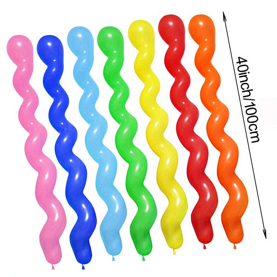 60/120pcs 80cm Vibrant Long Spiral Balloons Twist Balloons for Birthday Party Room Backdrop Props Holiday Celebration Supplies
