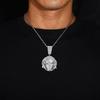 Trendy Hip Hop Medusa Zircon Pendant Necklace for Men