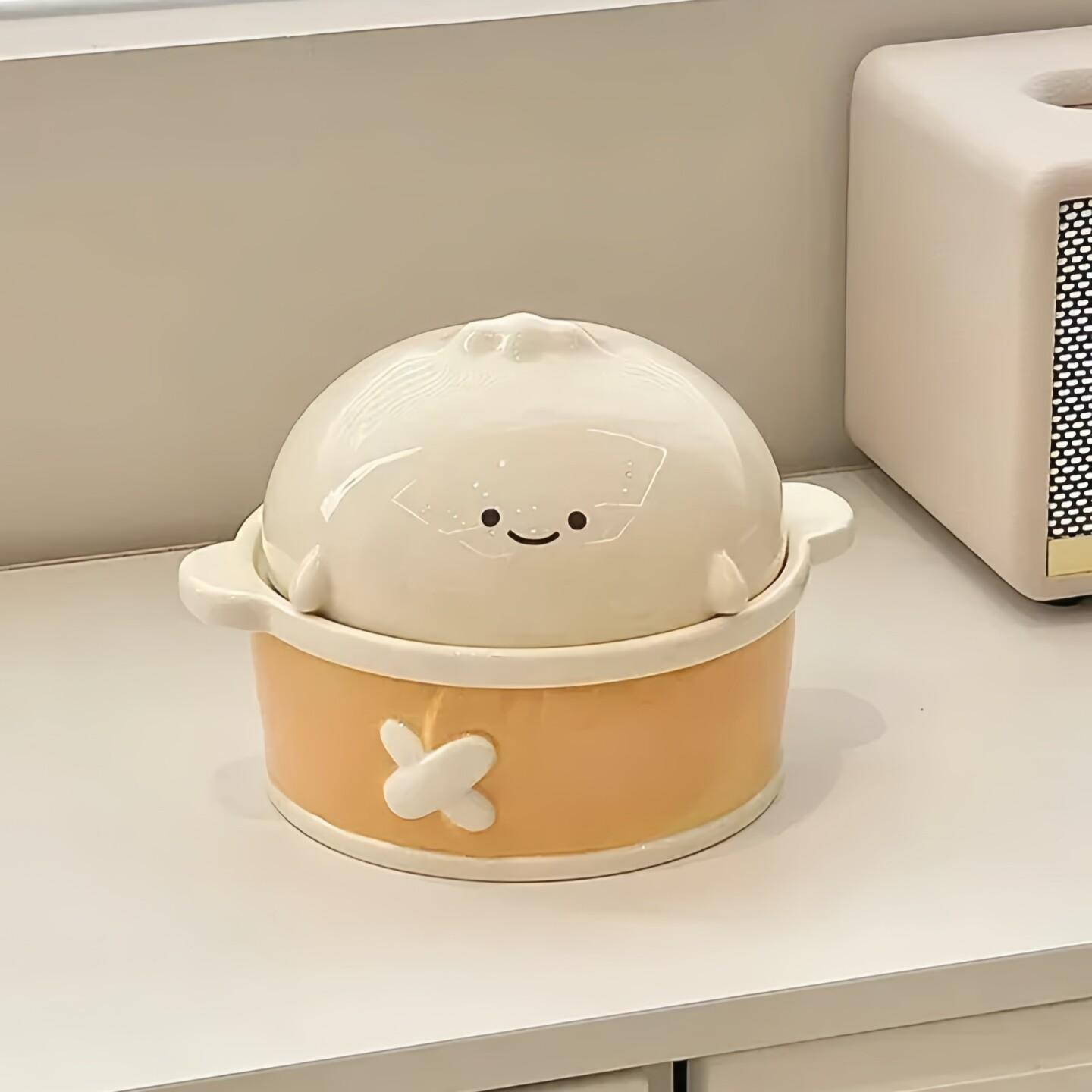

Cute Binaural One-person Food Noodle Bowl with Lid Household Large-capacity Ceramic Anti-scalding Student Dormitory Instant