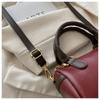 French Style Bowling Bag Elegant Women Handbags Vintage Boston Shoulder Bag  School