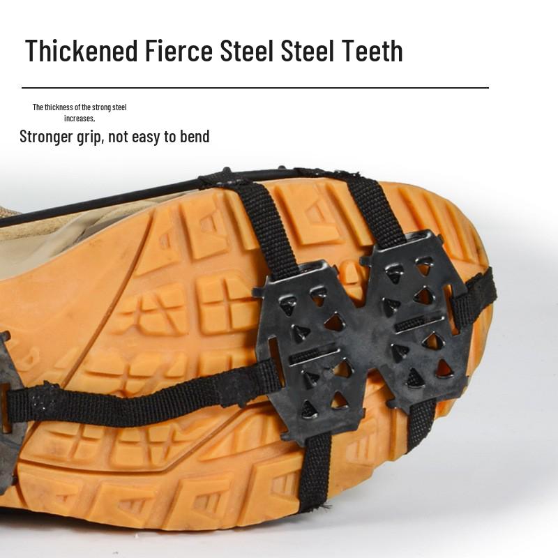 Ultra-Light 24-Tooth Ice Cleats: Anti-Slip Shoe Covers for Winter and Rainy Days, Ideal for Fishing and Snowy Grounds