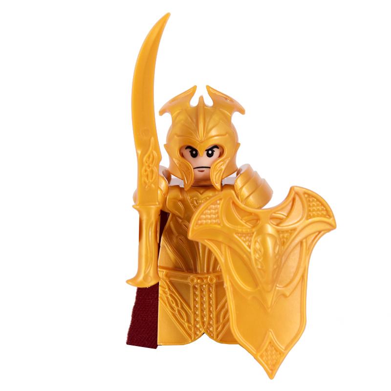El Soldado con Caballo de Guerra Figuras del Ejército de Gondor lotr Armadura Guardia Guerrero Arquero Caballeros Medievales Bloques de Construcción Ladrillos juguetes regalo