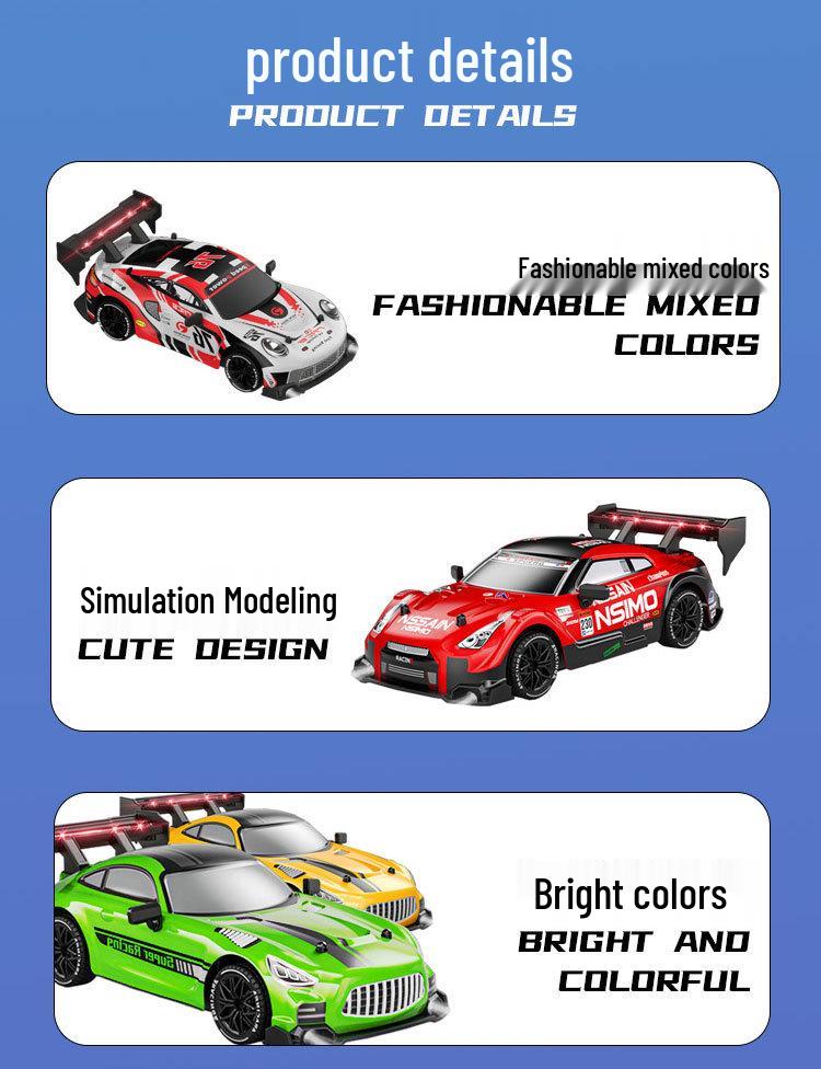 Four-Wheel Drive High-Speed Drift RC Car, Drop-Resistant, 2.4G Remote Controlled, Speed Control Toy.