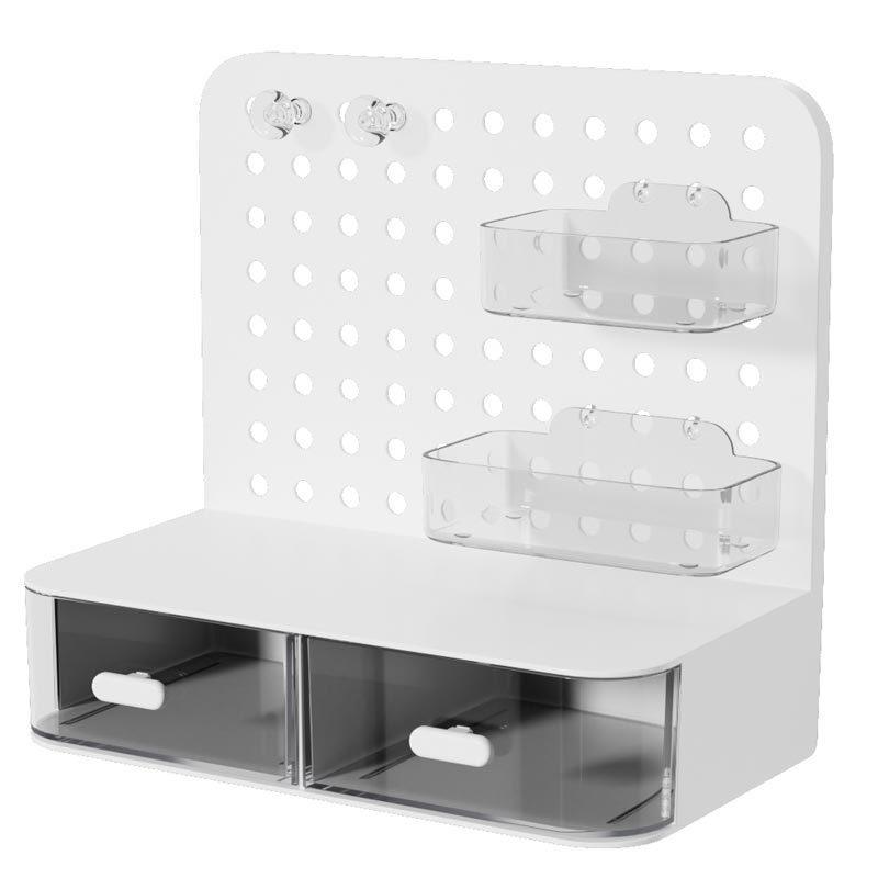 Desktop Acrylic Organizer: Pegboard Drawer Pen Holder and Storage Rack