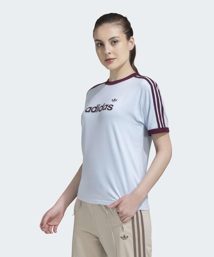 adidas Linear T-Shirt - Crystal Sky: Maroon / Kg3714