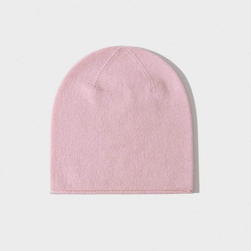 Merino Fine 100% Wool Beanie Hat Knitted Solid Color Unisex Autumn Winter Cold-Weather Pile Wool Common