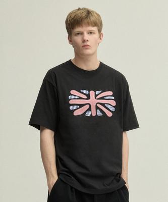 URBANDTYPE Union Jack Applique T-Shirt_Black
