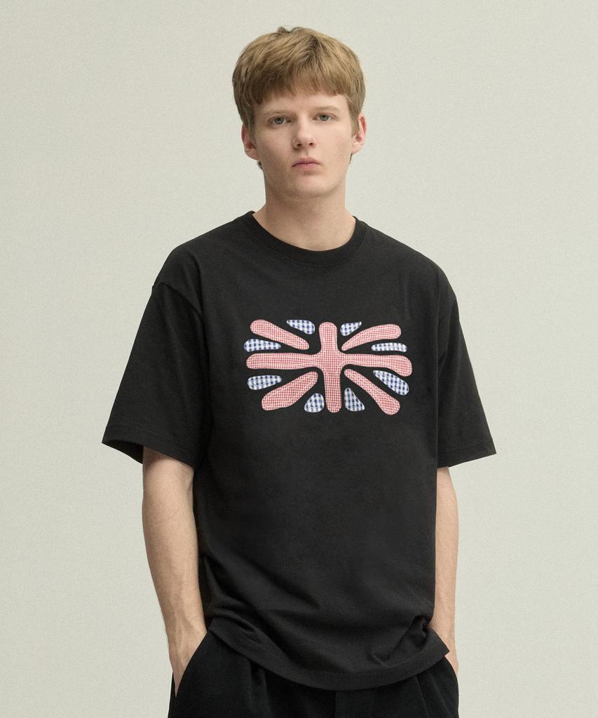 Urban Ditype Union Jack Applique T-Shirt_Black