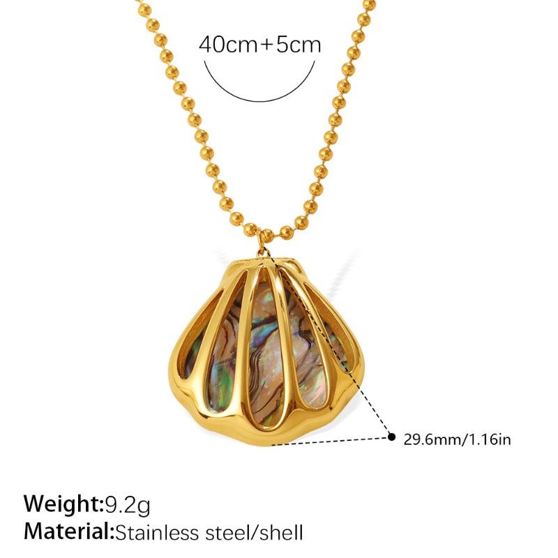 

Meier European and american ocean-inspired shell necklace and earring set - high-quality, versatile jewelry for everyone