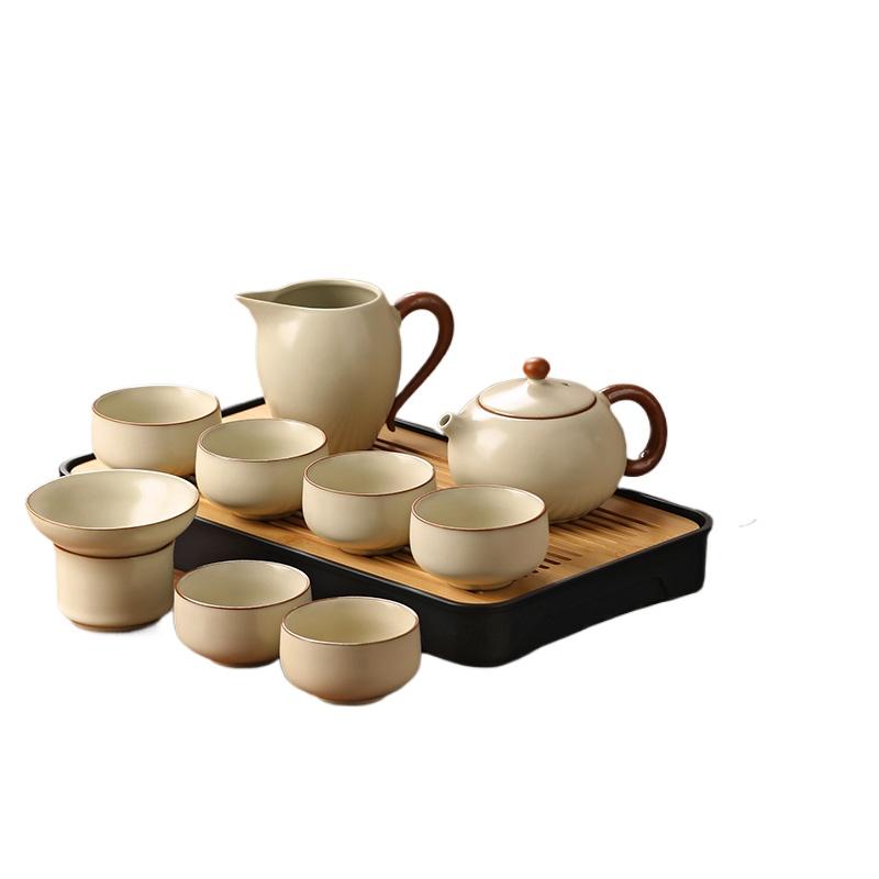 Travel Tea Set Portable Outdoor Carrying Bag Ceramic Complete Camping Kung Fu Tea Set
