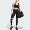 Adidas By Stella McCartney Truepace High Waist Reflective Running Leggings Women Black Purple Glow IB6807