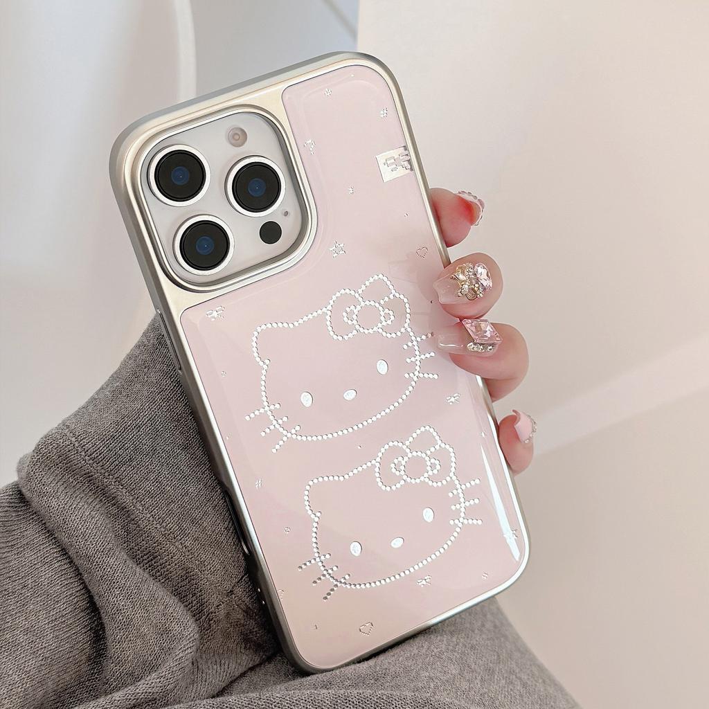 Gilded Epoxy Resin IPhone 16 Cute Cat Design, Suitable for Apple 15 Pro Max and 17 Models, Electroplated Huawei Mate Samsung
