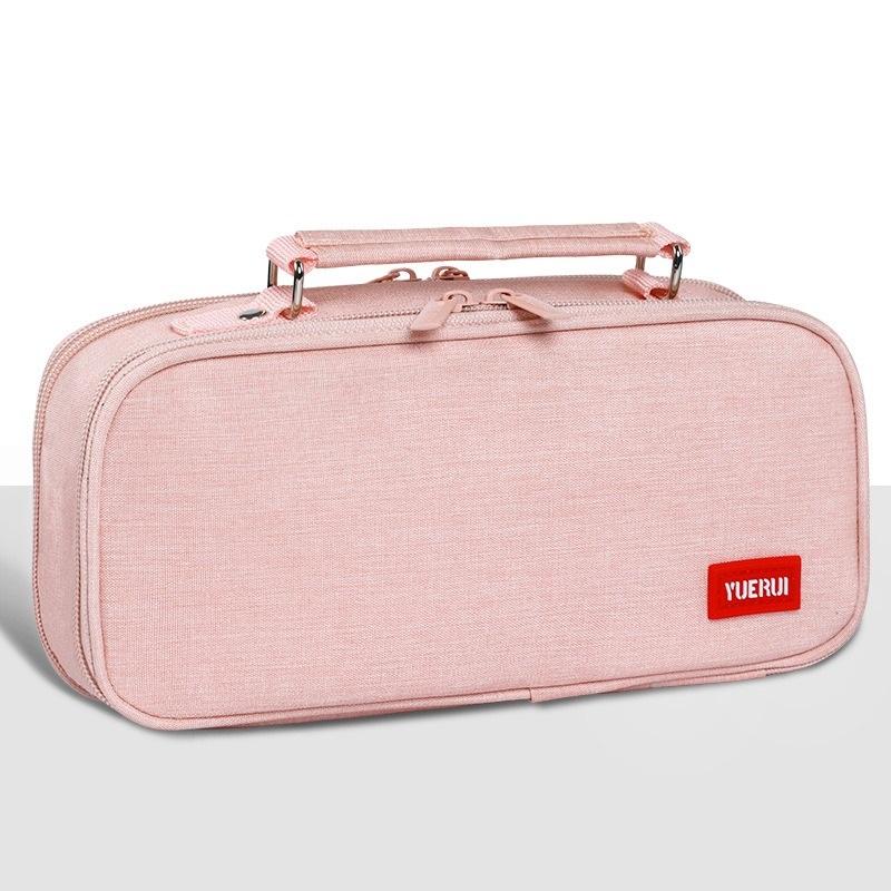 Simple Canvas Multi-layer Pencil Case Multi-functional Portable Stationery Box