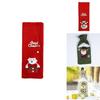 Festive Santa Wine Bottle Bag Cover For Merry Christmas Dinner Party Decor