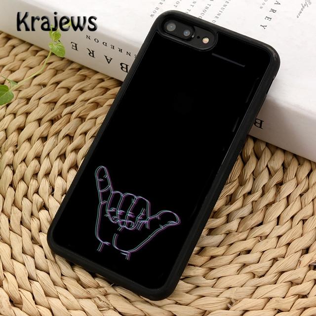 Krajews Surfer Surf Hang Loose Shaka Phone Case Cover For iPhone 17 Air 16 15 14 plus 11 12 13 pro max coque Fundas