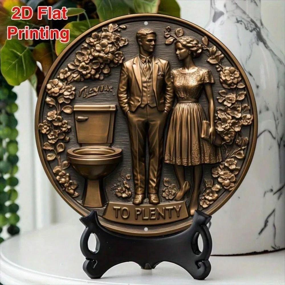 Handmade Metal Tin Plate Wall Art Home Decor 20x20cm