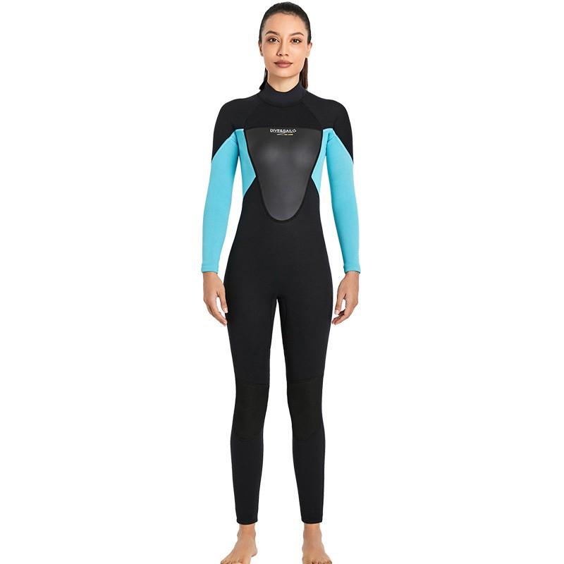 

Diving Suit 3MM One-piece Long-sleeved Thick Cold-proof Swimming Surfing Mother M