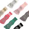 Women's Non-Slip Cotton Yoga Toe Socks - Mid-Calf Pilates & Sports Five-Finger Design