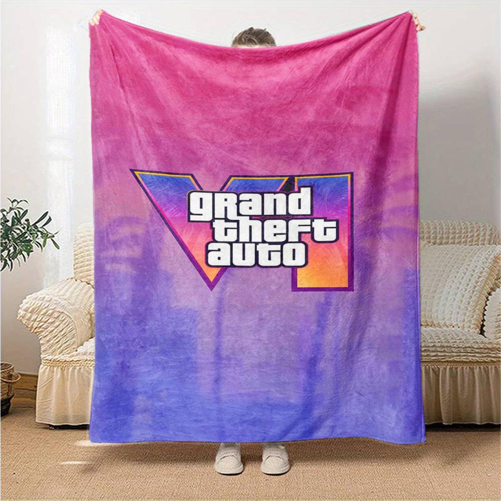 Grand Theft Auto Decke Weich & Gemütlich Großartig für Sofa Sessel Büro für Alle Jahreszeiten Verspieltes Design Perfektes Geschenk für Verwandte und Freunde