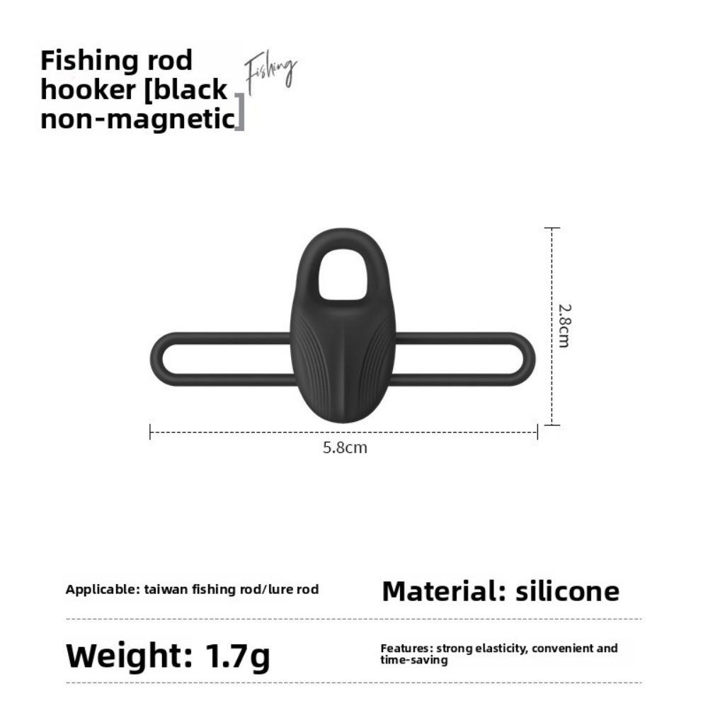 Lightweight High Elastic Silicone Bait Hook Holder Non-slip Lure Holder  Hook Organization