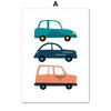 Boho Lion Giraffe Car Traffic Rainbow Number Wall Art Canvas Painting Cartoon Posters And Prints Pictures Baby Kids Room Decor