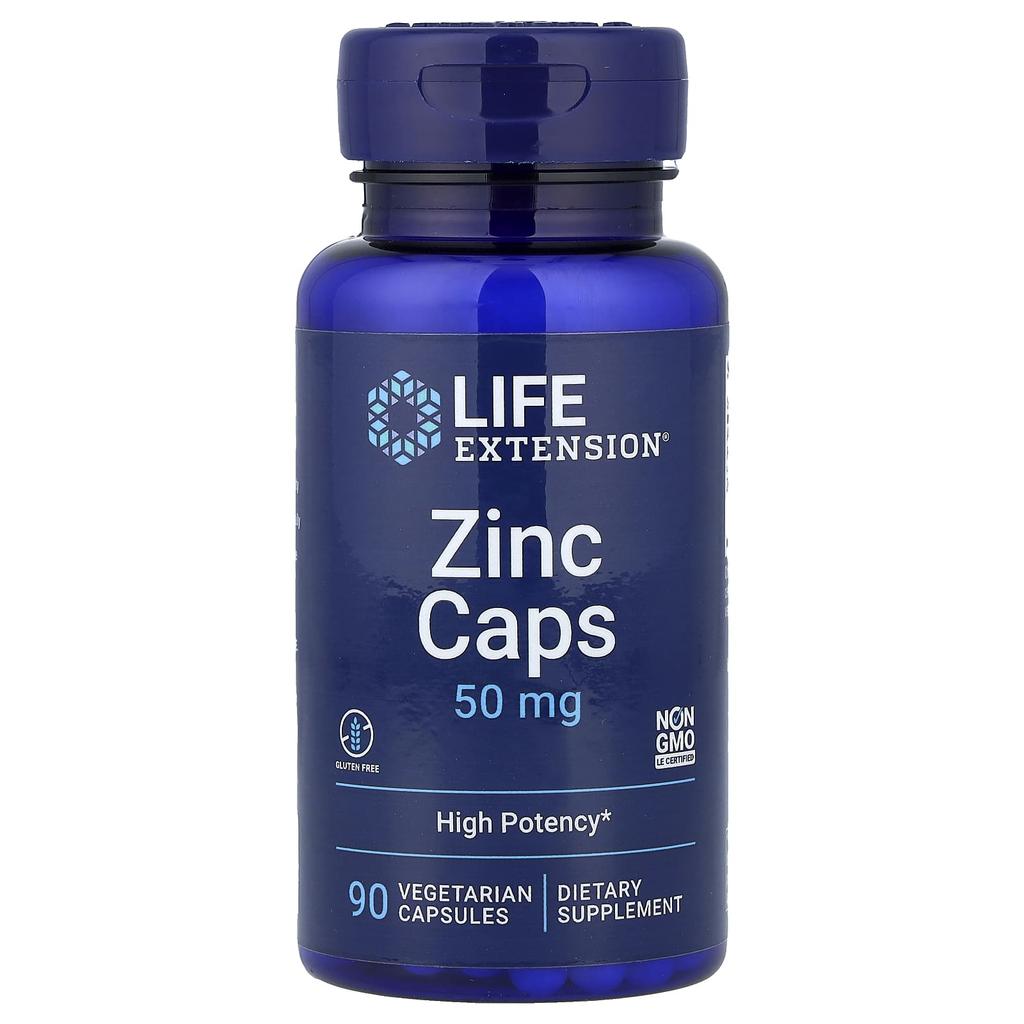 Zinc Capsules, High Potency, 50Mg, 90 Veggie Capsules