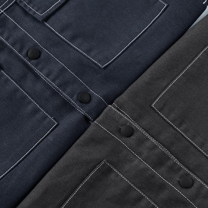 Весна и осень Новая мужская рубашка-куртка Повседневная модная джинсовая рубашка-карго — фото 3