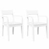VidaXL Dining Chairs 2 Pcs White Solid Rubber Wood, Dining Chair, Chair, Living Room Chair, Dining Chairs, Chair 4102513