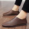 Hand-stitching Men's Casual Shoes Comfortable Man Soft Loafers Genuine Leather Moccasins Slip on Flats Simple Male Driving Shoes