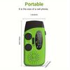 Portable Emergency Hand Radio with LED Flashlight and AM/FM Radio USB Rechargeable, Solar Powered, Camping, Hiking, Outdoor Adventure