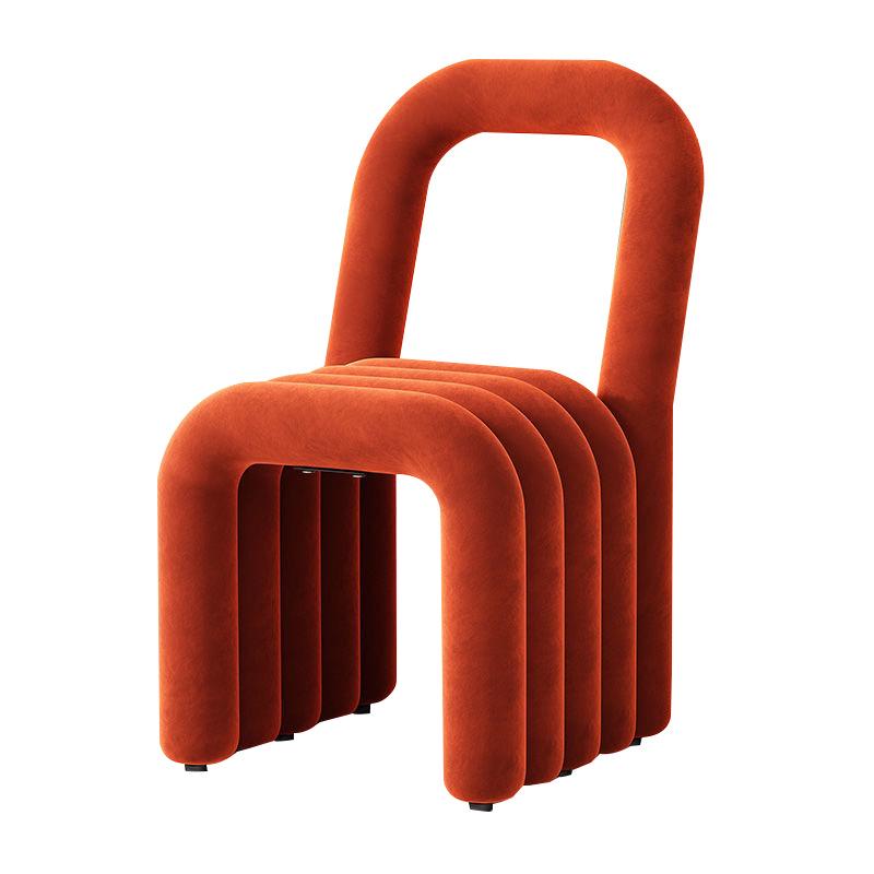 Simple Home Dopamine Dining Chair: Stylish Leisure Backrest and Creative Makeup Stool