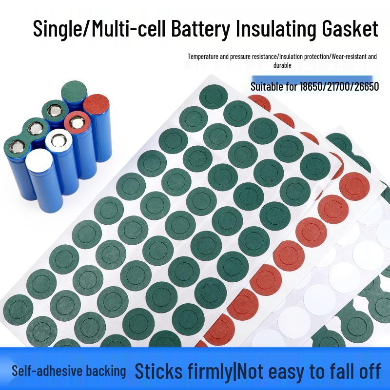

Adhesive Insulation Gaskets for 18650/21700/32650 Batteries: Single/Multiple Cell, Hollow/Solid Options Two Linked 18650 Hollow Green (25 pcs)