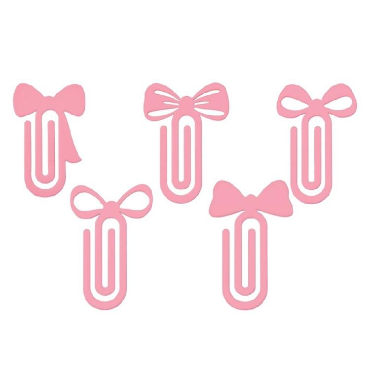 

Set of 5 Cuteness Bowknot Shape Paper Clips Cartoon Bookmarks Set for Offices School Supplies Fun Document Organization 1