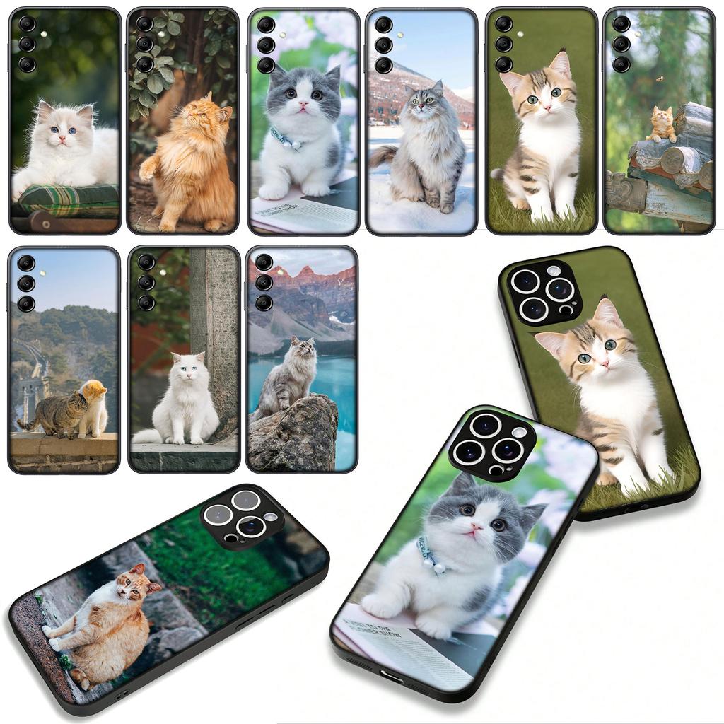 For Motorola Moto G04 G13 G14 G22 G23 G20 G32 G34 G35 G64 G82 G84 G53 G60 G72 E14 E15 E13 Phone Case Kitten Cat Lovely Pets