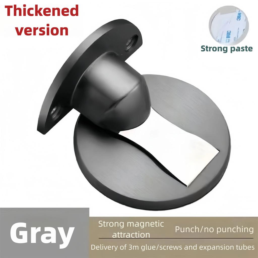 Punch-Free Invisible Magnetic Door Stopper: Stainless Steel Windproof Mechanical Self-Locking Door Stop for Home Safety