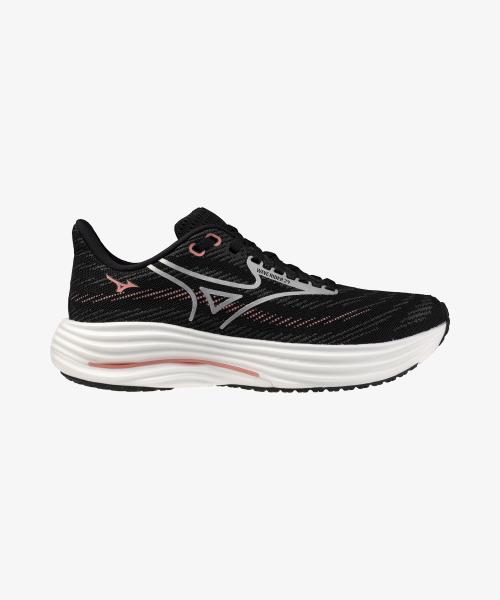 [Mizuno] Women's Wave Rider 29 Superwide - Black:Silver:Peach Blossom (J1GD250675)