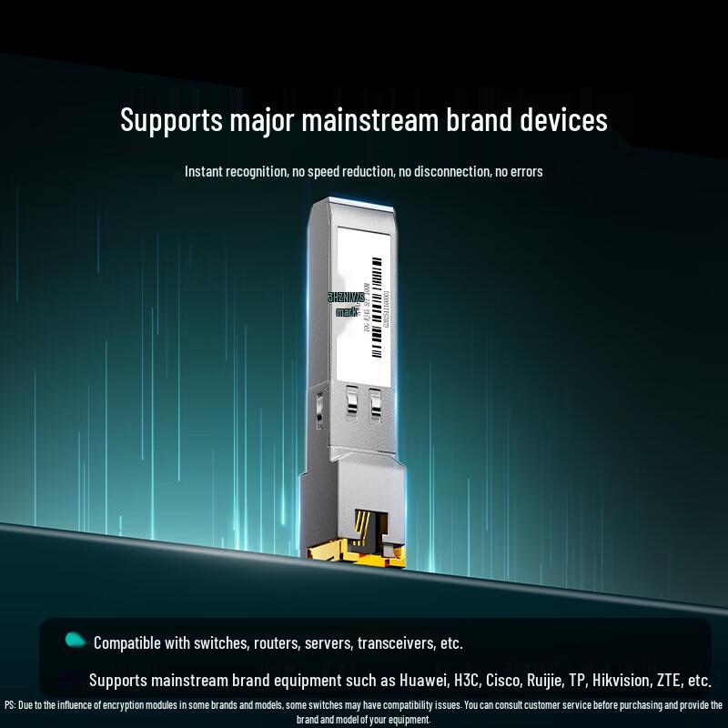 Shanze SFP+ 10 Gigabit Fiber To RJ45 Electrical Module
