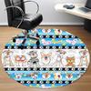 1pc Dogs Paw Prints Office Round Rug, Non-slip, Soft and Durable Office Rug for Interior Decoration, Perfect for Office, Beautiful Decoration Yy260323