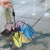 Rainbow Transparent Umbrella for Women, Foldable, Fully Automatic, Fresh and Forest-Style, Personalized, for Couples, Students, Creative, Manual