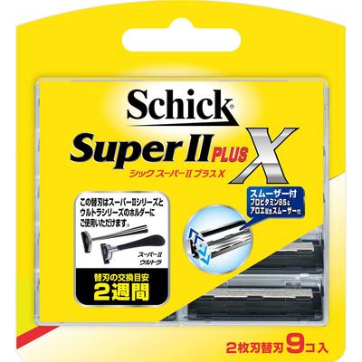 Sic japão Thick Super II Plus X, 9 lâminas de reposição Lâminas de reposição masculinas Lâminas de reposição masculinas