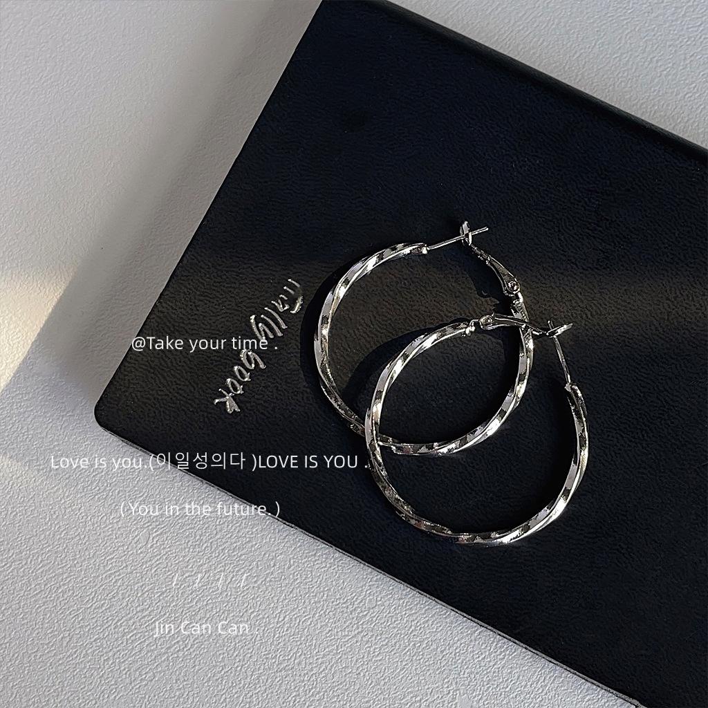 Сладкий и прохладный ветер~ Преувеличенные большие серьги-гвоздики холодный круглый серьги серьги оптом ювелирные изделия