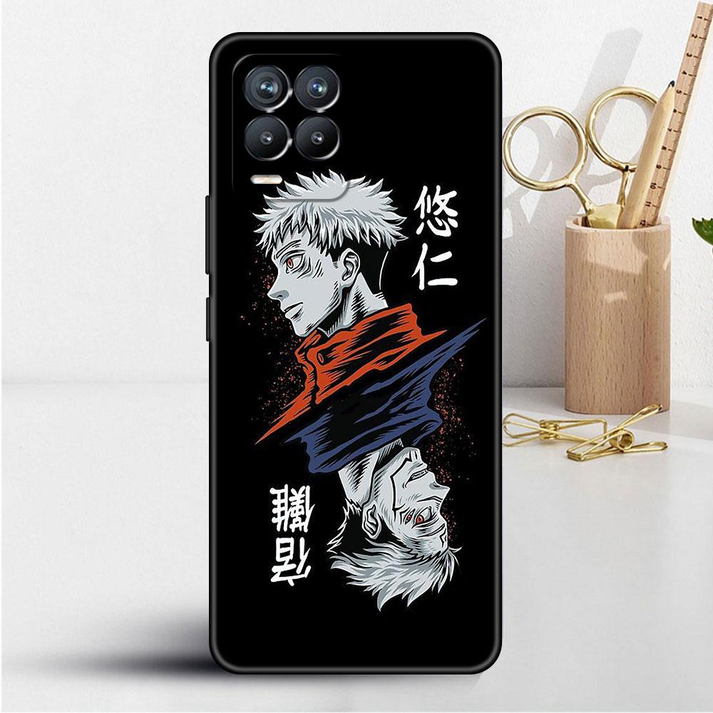 Süße Jujutsu Kaisen Anime-Hülle für Realme 8 C21y GT Neo 2 3 8i C21 7 C11 6 C12 C35 C3 GT 9 Pro C12 Silikon-TPU-Telefonabdeckung