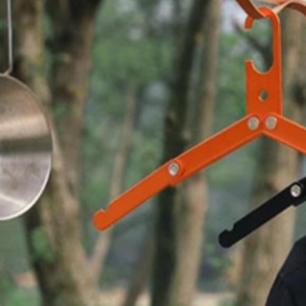Clothes Hanger Multifunctional Aluminium Alloy Foldable Clothes Drying Rack for Outdoor Camping Travel