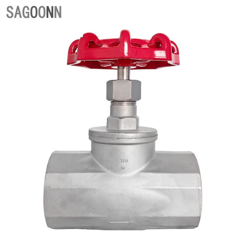 SAGOONN 304 Stainless Steel Threaded Globe Valve