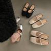 French Half Slippers Children's New Summer 2025 Explosion New Chinese Beautiful Sandals Flat Bag Head Silver Sandals